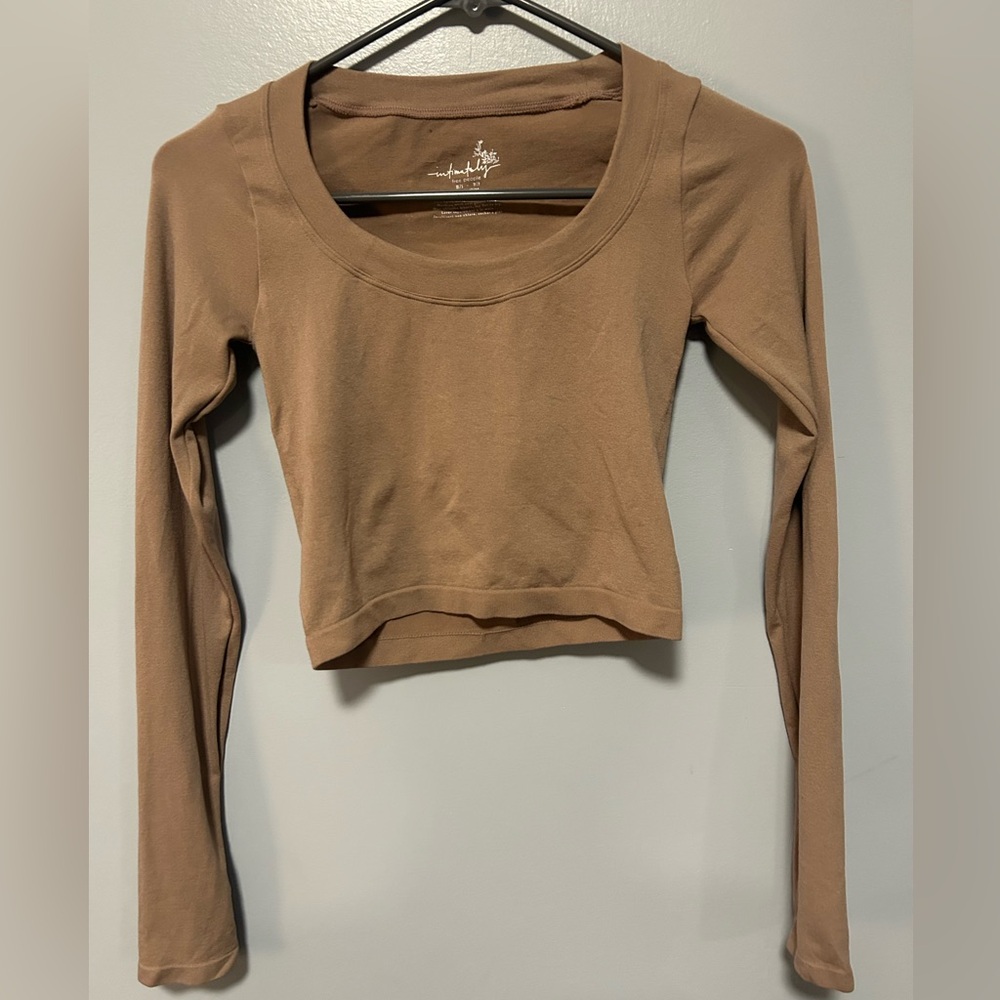 Free people intimately crop long sleeve